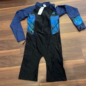 SBART, swimwear, womens one piece with padding in chest, 2XL, blue, new